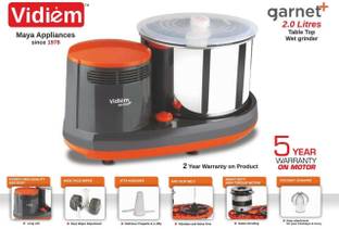 Vidiem Garnet Plus 2 Lits Wet Grinder