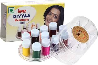 Eyetex Divyaa Liquid KumKum Bindi Multicolor liquid Kumkum – 11 in1 For Women and Girls Multicolor Bindis