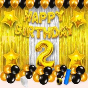 KR Second Birthday Decorations Kit For Girls & Boys - 63Pcs Two Sweet Decoration - 2nd Birthday Decorations Kit For Baby Boy / 2nd Birthday Decorations Kit For Baby Girl (Set of 63)