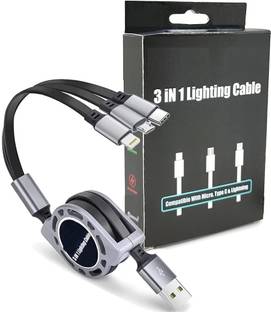 Wifton Micro USB Cable 1.2 m ® VI-62-Multipurpose Retractable 3.0A Fast Charger Cord