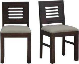PR FURNITURE Premium Quality Solid Wood Dining Chair Set Of Two | Finish - Dark Walnut Solid Wood Dining Chair
