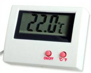 AMAZECARE Mini LCD digital thermometer sensor wired for Room temperaure/fridges, Indoor Outdoor Portable Pocket LCD Electronic Temperature Meter (White) Pop-up Kitchen Thermometer