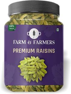 Farm & Farmers Premium Green Raisins Dried Kishmish Without Seeds Organic Kismish-150GM Raisins