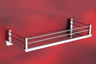 orce bath article Stainless Steel Multi-use Rack Bathroom Shelf Kitchen Shelf Bathroom Stand Shelf Bathroom Accessories Bathroom Wall Shelf ( Rack Shelves-1 , Anti-rust , Wall Mountable) Steel Wall Shelf