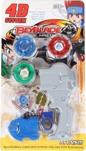 WHITE POPCORN Beyblade With Metal Fury 4D System Bey blade Spinning Toy