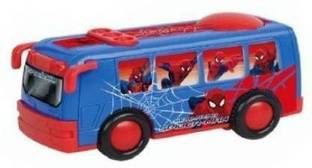 SR Toys Super Heroes Bus Vehicle Toys For Toodler Children Kids (Red, Blue)