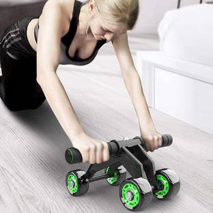 riyafitness Fitness Ab Roller 4 Wheel Exercise Equipment for Home, Gym Ab Exerciser