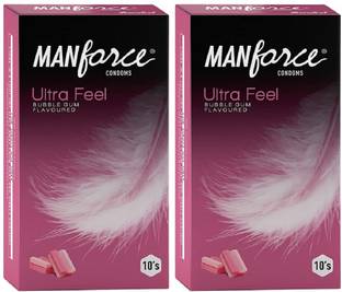 MANFORCE ULTRA BUBBLE GUM FLAVORED DOTTED CONDOMS FOR MEN'S Condom
