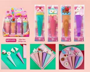 WHITE POPCORN Ice-Cream erasers PACK OF 1 COLOR MAY VARY Non-Toxic Eraser