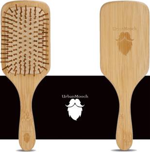 UrbanMooch Wooden Bamboo Hair Brush, Detangling HBrush, Eco Friendly Paddle Hairbrush, for Thin, Long, Curly Hair, Stimulate Scalp