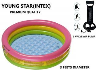 YOUNG STAR (USA**21) PREMIUM KIDS AND BABY 3 FEETS MULTICOLOUR ,THREE RIBS WITH AIR BASE AND AIR PUMP BATH TUB.