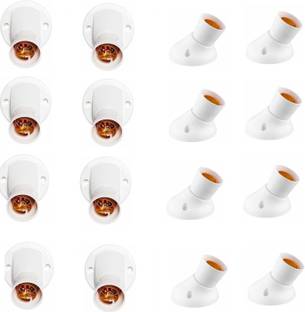 JELECTRICALS Angle Mix Desgin Bulb Holder -Pack of 16 Plastic Light Socket