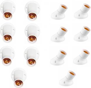JELECTRICALS Angle Mix Desgin Bulb Holder -Pack of 14 Plastic Light Socket