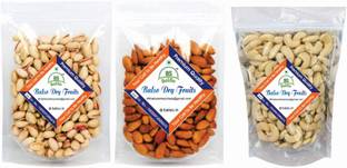 BalSo BS-Premium 100% Natural Almonds (100g) Cashews (100g) And Roasted Pista (100g) 300g dry fruits combo pack Cashews And Roasted Pistachios (2 x 100g) Cashews, Pistachios, Almonds