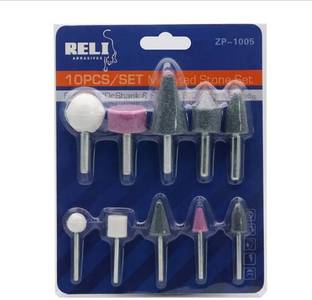 HU CREATIONS 10pc abrasive inlaid stone set tool grinding, polishing tool rotating tool drill grinding high quality Rotary Tool