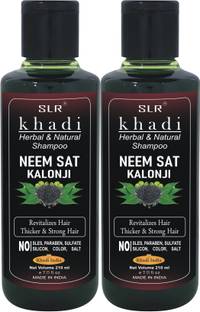 SLR Khadi Neem Sat Kalonji Shampoo for Hair Growth, Hair Fall Control, Damaged Hair Thicker & Strong Hair