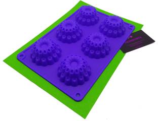 PRANSUNITA Silicon 11 Cavity Non Sticky Mold for soap,Chocolate, Fondant Sugar bakeware Mold (DOT FLOWER SOAP)