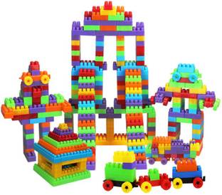 AEXONIZ TOYS 200 Pieces Building Blocks for Kids with Wheel Age 3+ Kids Building Block Toys