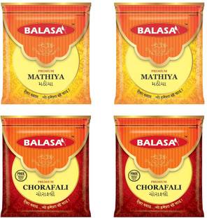 balasa CHORAFALI + MATHIYA - 200GMS X 4 PKTS Masala Papad (Pack of 4)