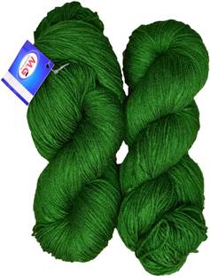 Vardhman Tin Tin Leaf Green (300 gm) Wool Hank Hand knitting wool / Art Craft soft fingering crochet hook yarn, needle knitting yarn thread dye V WE