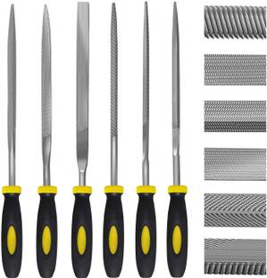 uptodateprouducts Needle File Set, 6 Pieces Hand Metal Files, Hardened Alloy Strength Steel Set Firmer Chisel Set