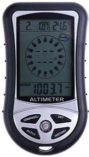 AMICIKART 8 in 1 Digital Compass Altimeter Barometer Thermometer Weather Forecast Time Height Gauge LCD Backlight Compass