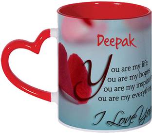 Wagwan Deepak Love Romantic Gift On Valentine's Day For Lover Boyfriend Girlfriend Husband Wife Mg1348 Ceramic Coffee Mug