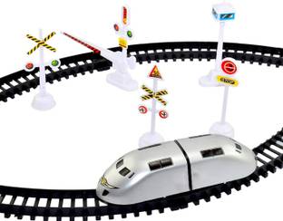 White Devil High-Speed Battery Operated Bullet Train Toy Set Game and Signals for Kids