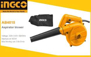 INGCO Electric air blower unbreakable plastic 400 W 14000 RPM dust cleaner with max blowing Rate 3.0 m3/min home and office use Air Blower