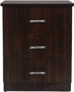 RSPOL 3 DRAWER SIDE TABLE Engineered Wood Free Standing Chest of Drawers