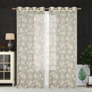 Soulful Creations 275 cm (9 ft) Long Door Net Semi Transparent Curtain (Pack Of 2)