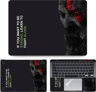 dzazner Fullbody 4 in 1 Precision Cut Laptop Skin Wrap (Top, Bottom, Around Keyboard, Trackpad Protector) Decal Vinyl Sticker Compatible for MacBook Air 13 Inch M1 2020, Model A2337 - Strong Alone Self Adhesive Vinyl Laptop Skin Compatible for 13 inch