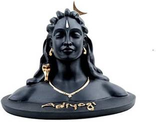 MobieSol Small Adiyogi Shiva Statue for Car Dashboard, Pooja & Gift, Mahadev Murti Idol Decorative Showpiece  -  5 cm