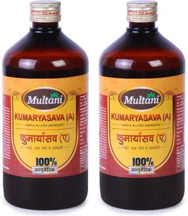 Multani Kumaryasava Syrup | Beneficial In Abdominal Pain, Piles - (450ml Each)