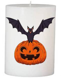 Floryn decor Halloween Printed Candles | Halloween Decoration Candles | Halloween Candles for Home Decoration | Bats Halloween Candle Candle