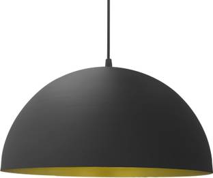 Homesake Metallic Black Pendant Hanging Light, Hanging Lamp 12", Industrial E27 Lamp Pendant Lamp Ceiling Lamp