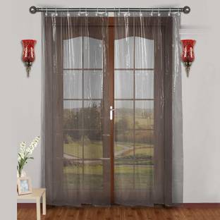 CASA FURNISHING 214 cm (7 ft) Door PVC Transparent Curtain Single Curtain