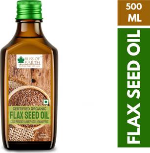 Bliss of Earth 500ML certified organic flaxseed hair oil edible Hair Oil