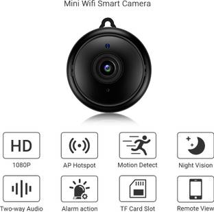 Bzrqx IP Wifi Camera Mini HD Smart Home Security Wireless CCTV camera with Infrared Night Vision Motion Detection Security Camera