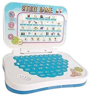 Kmc kidoz Laptop, ABC Multi Learning, 123 Number and Alphabet Mini Knowledge Seeking Computer for Kids (Multicolor)