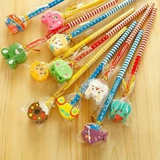 Kartual Birthday Party Return Gift In Bulk For Kids |Boom Pencil With cute Eraser Pencil