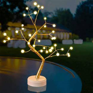 AKKI CREATION Lighted Tree Table Top LED Shimmer Tree Light Battery & USB Powered Touch Switch Lit Pearl Branch Lights for Holiday Home Decorative Night Light for Living Room Xmax Gifts Study Lamp