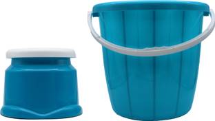 Jaycee Premium,Strong, Durable and Unbreakable Plastic Bucket & Bath Stool combo 16 L Plastic Bucket