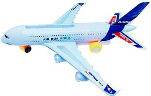 KHYALI Airplane Toys for Kids| Airbus A380 Action Toy Plane with Flashing Lights