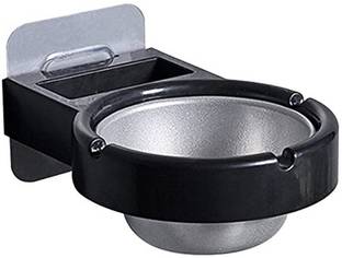 Dhruv Mart Stainless Steel Wall-Mounted Ashtray, Garden Ashtray Weed for Outside, Ash Holder for Smokeless, Wind Cool Ashtray Mold, Cigarette Ashtray Black Iron, Plastic Ashtray