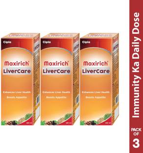 Cipla Maxirich LiverCare Syrup | Enhances Health of Liver | Boosts appetite | Ayurvedic Tonic