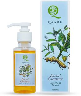 Qaadu Facial Cleanser | Green Tea & Turmeric Extract (100 ml){Pack of 2} Face Wash