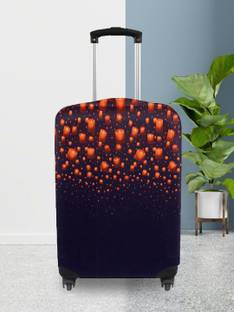 Cortina NEW-LUGGAGE-M-10 Travel Luggage Cover Spandex Suitcase Protector Washable Baggage Covers (M (for 22-24 inch luggage), Go Travel) Luggage Cover