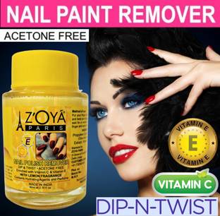 ZOYA PARIS New Improved-Instant Nail Paint Remover, Nail Polish Remover! Dip & Twist! With LEMON Fragrance: - Acetone Free, Enriched with Vitamin C or Vitamin E .Contains Hydrating Agents & Perfume