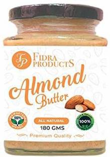 Fidra Creamy Almond Butter - Unsweetened (180g) | 25% Protein | Plant-Based Nutrition | 100% Almonds | Zero Additives | Vegan | Dairy Free | 100% Natural